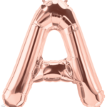 Μπαλόνι Φοιλ Γράμμα  A  Ροζ Χρυσό 34/ 86εκ