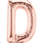 Μπαλόνι Φοιλ Γράμμα  D  Ροζ Χρυσό 34/ 86εκ