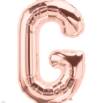 Μπαλόνι Φοιλ Γράμμα  G  Ροζ Χρυσό 34/ 86εκ