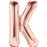 Μπαλόνι Φοιλ Γράμμα  K  Ροζ Χρυσό 34/ 86εκ