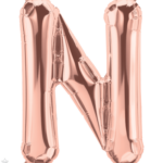 Μπαλόνι Φοιλ Γράμμα  N  Ροζ Χρυσό 34/ 86εκ