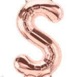 Μπαλόνι Φοιλ Γράμμα  S  Ροζ Χρυσό 34/ 86εκ