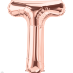 Μπαλόνι Φοιλ Γράμμα  T  Ροζ Χρυσό 34/ 86εκ