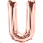 Μπαλόνι Φοιλ Γράμμα  U  Ροζ Χρυσό 34/ 86εκ