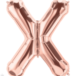 Μπαλόνι Φοιλ Γράμμα  X  Ροζ Χρυσό 34/ 86εκ