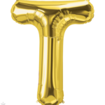 Μπαλόνι Φοιλ Γράμμα  T  Χρυσό 34/ 86εκ