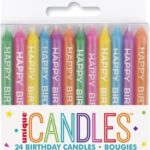 Κεριά Happy Birthday Ασορτί / 24 τεμ.