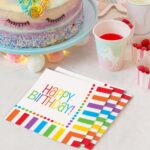 Χαρτοπετσέτες Φαγητού Happy  Birthday Rainbow / 16 τεμ.