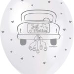 Λαστιχένια μπαλ. 12 Just Married /WEDDING 5 τεμ.