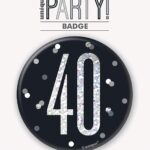 Κονκάρδα Glitz Black & Silver Birthday 40