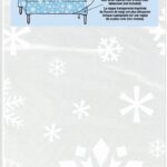 Τραπεζομάντηλο Διάφανο με Χιονονιφάδες /  137 x 274 εκ