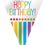 Γιρλάντα Σημαιάκια Happy Birthday Rainbow / 3.6 μ.