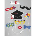 Σετ Φωτογραφικού Θαλάμου για Αποφοίτηση Congrats Graduation Photo Props / 10 τμχ