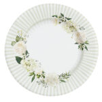 Πιάτα 27εκ Floral White /wedding/anniversary 8 τεμ