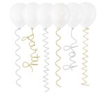 Ουρά Μπαλονιού Ασημί & Χρυσό Pipe Cleaner Balloon Tails / 6 τεμ