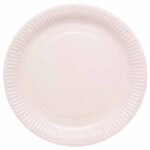 Πιάτα Χάρτινα Φαγητού Ροζ - Marshmallow 23εκ / 8 τεμ