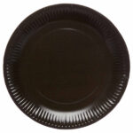 Πιάτα Χάρτινα Φαγητού Μαύρο /black  / 8 τεμ