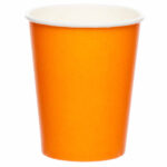 Ποτήρια Χάρτινα 237ml Πορτοκαλί /8 τεμ
