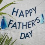 Γιρλάντα Γράμματα με Φούντες Happy Father's Day