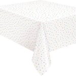 Τραπεζομάντηλο Πλαστικό Πουά & Αστεράκια  / 137 x 213 εκ