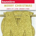 Γιρλάντα Χρυσή  Γράμματα  Glitter Merry Christmas / 2,74μ.