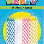 Κεριά Γενεθλίων  Πολύχρωμα / 24 τεμ.