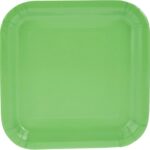 Πιάτα χάρτινα τετρ. φαγητού 23εκ. Λαχανί - Kiwi/ 14 τεμ