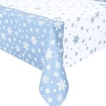 Τραπεζομάντηλο Πλαστικό με Χιονονιφάδες  / 2,13 x 1,37 μ.