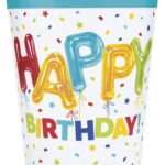 Ποτήρια Χάρτινα 266ml Happy Birthday / 8 τεμ.