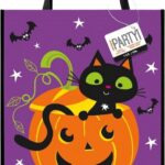 Υφασμάτινη Τσάντα  Κολοκύθα & Γάτα / 30 x 38εκ