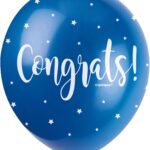 Μπαλόνια λατέξ μεταλ. 12 Ασορτί  Congrats  / 5 τεμ