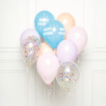 DIY Balloon Bouquet Happy Birthday Pastel 10 Balloons