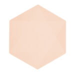 Πιάτα εξάγωνα Vert Decor Apricot 26.1 x 22.6 εκ - Σομόν Παστέλ / 6 τεμ