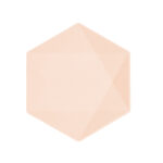 Πιάτα εξάγωνα Vert Decor Apricot 20.8 x 18.1 εκ - Σομόν Παστέλ / 6 τεμ