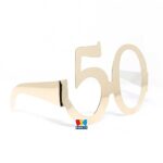 Γυαλιά Χάρτινα Νούμερο 50 Χρυσό / 6 τεμ