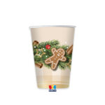 Ποτήρια Χάρτινα 250 ml Gingerbread / 6 τεμ
