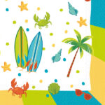 Χαρτοπετσέτες Φαγητού Surf Party 33 x 33 εκ / 16 τεμ