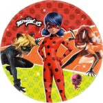 Πιάτα χάρτινα φαγητού 23εκ Miraculous LadyBug / 8 τεμ.