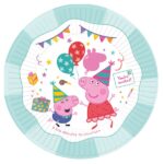Πιάτα φαγητού χάρτινα 23εκ Peppa Pig New / 8 τεμ