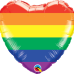 Μπαλόνι Φοιλ Καρδιά 18 Rainbow Stripes - Pride