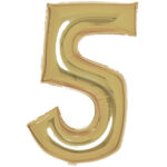 Μπαλόνι Φοιλ Νούμερο  5 Λευκόχρυσο - White Gold / 86 εκ