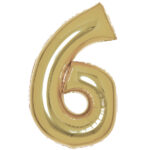 Μπαλόνι Φοιλ Νούμερο  6 Λευκόχρυσο - White Gold / 86 εκ