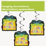 Κρεμαστά Διακοσμητικά 81εκ Happy Birthday - Hanging Swirl Decorations / 3 τμχ