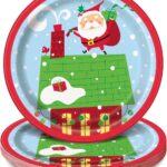 Πιάτα Χάρτινα Γλυκού Colorful Santa /  8 τεμ- Άγιος Βασίλης