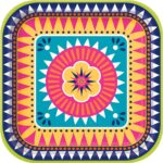 Πιάτα χάρτινα φαγητού Boho Fiesta 23εκ / 8 τεμ