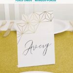 Κάρτες Θέσεων για το Τραπέζι σε Μαύρο και Χρυσό / 6 τεμ.