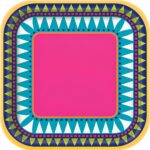 Πιάτα χάρτινα Γλυκού Boho Fiesta 18εκ / 10 τεμ