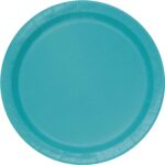 Πιάτα χάρτινα 18εκ. Caribbean Teal /Τυρκουάζ / 8 τεμ.