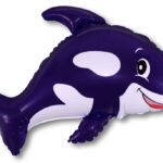 Μπαλόνι Φοιλ Σχήμα Φάλαινα Μαύρο /80 x 90εκ - Ασυσκεύαστο