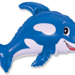 Μπαλόνι Φοιλ Σχήμα Φάλαινα Μπλε /80 x 90εκ - Ασυσκεύαστο
